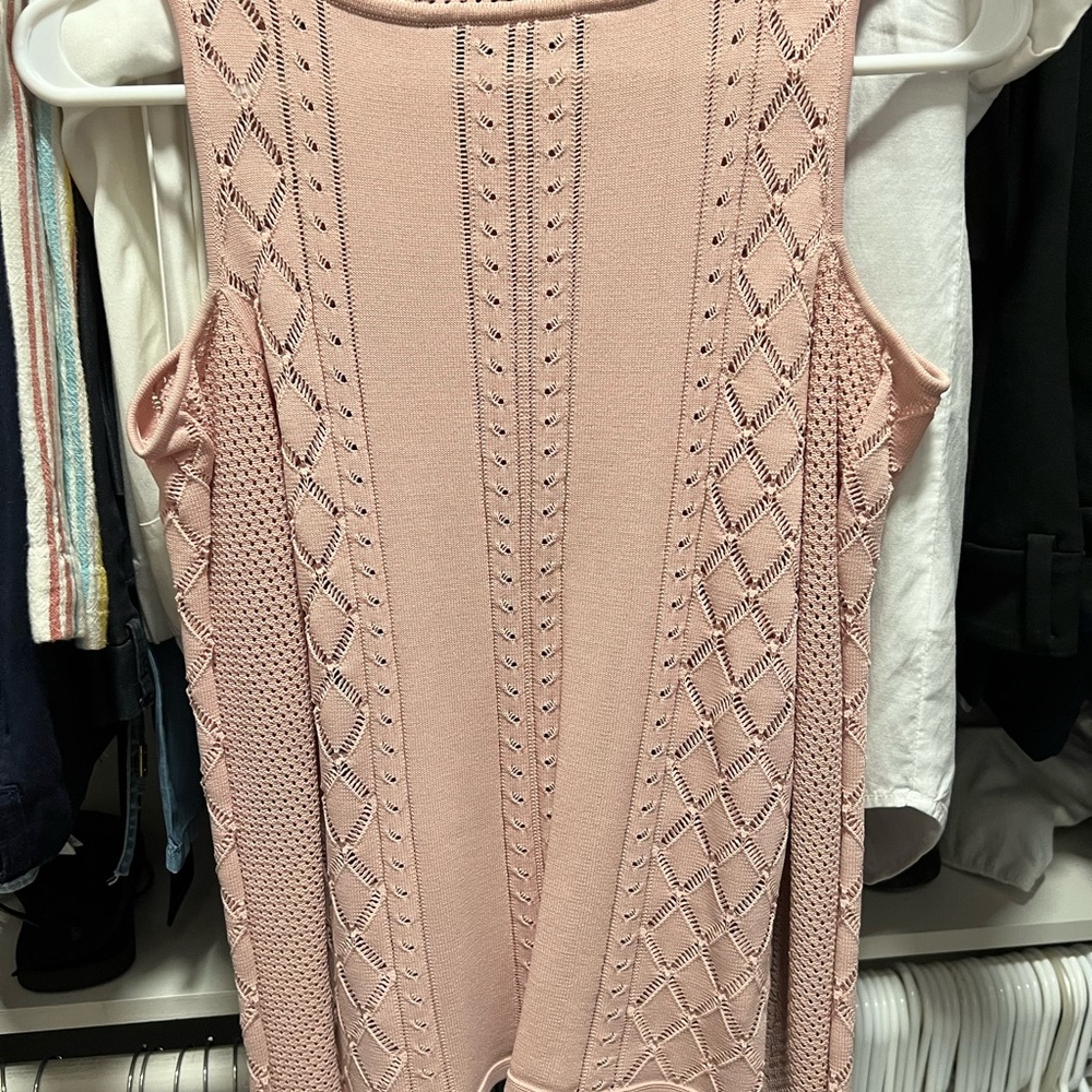 Pink blouse with open shoulders. Like new
